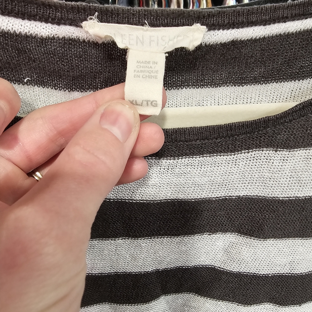 Eileen Fisher Organic Linen Dolman Sleeve Boxy Cozy Prarie CabinCore Top - Picture 6 of 16